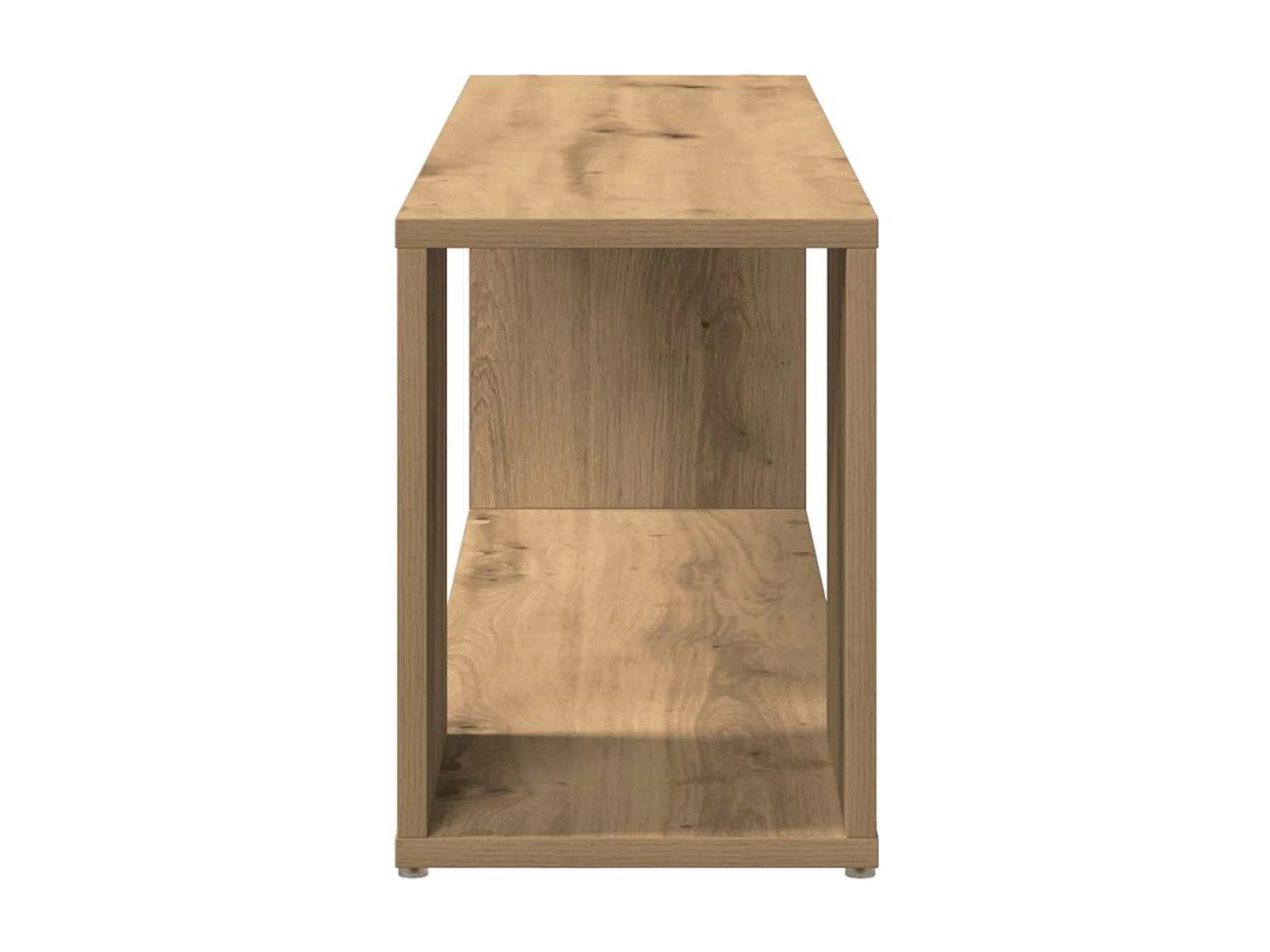 Meuble TV chêne artisanal 100x24x32 cm bois d'ingénierie