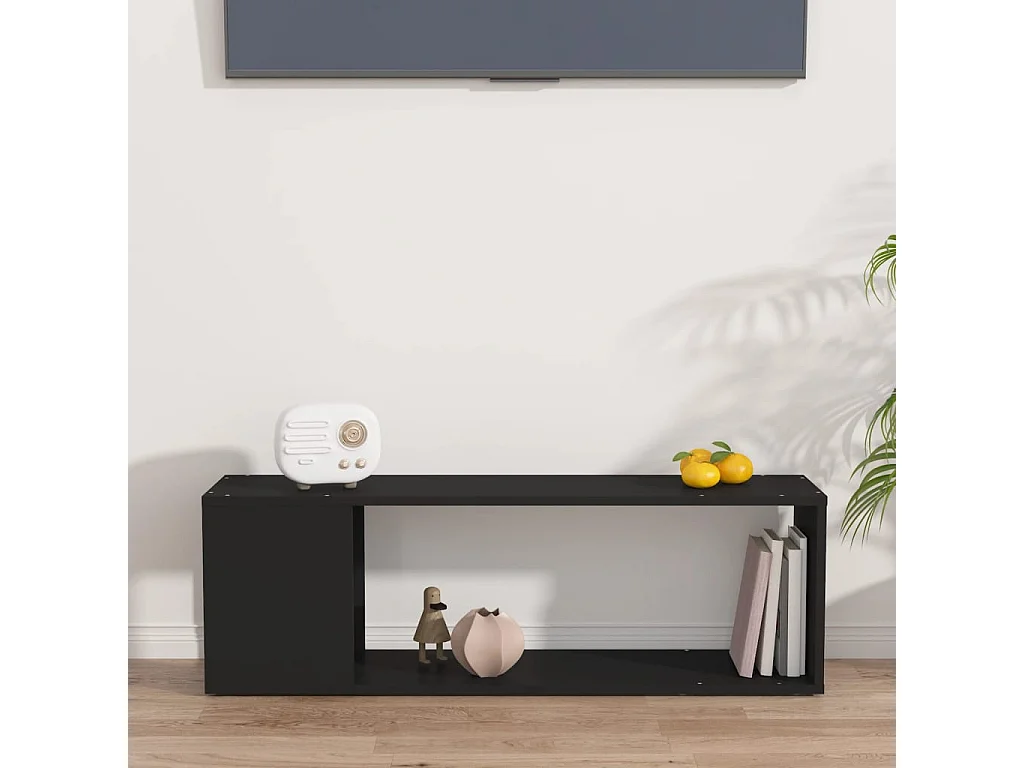 Zwarte tv-kast 100x24x32 cm Technisch hout