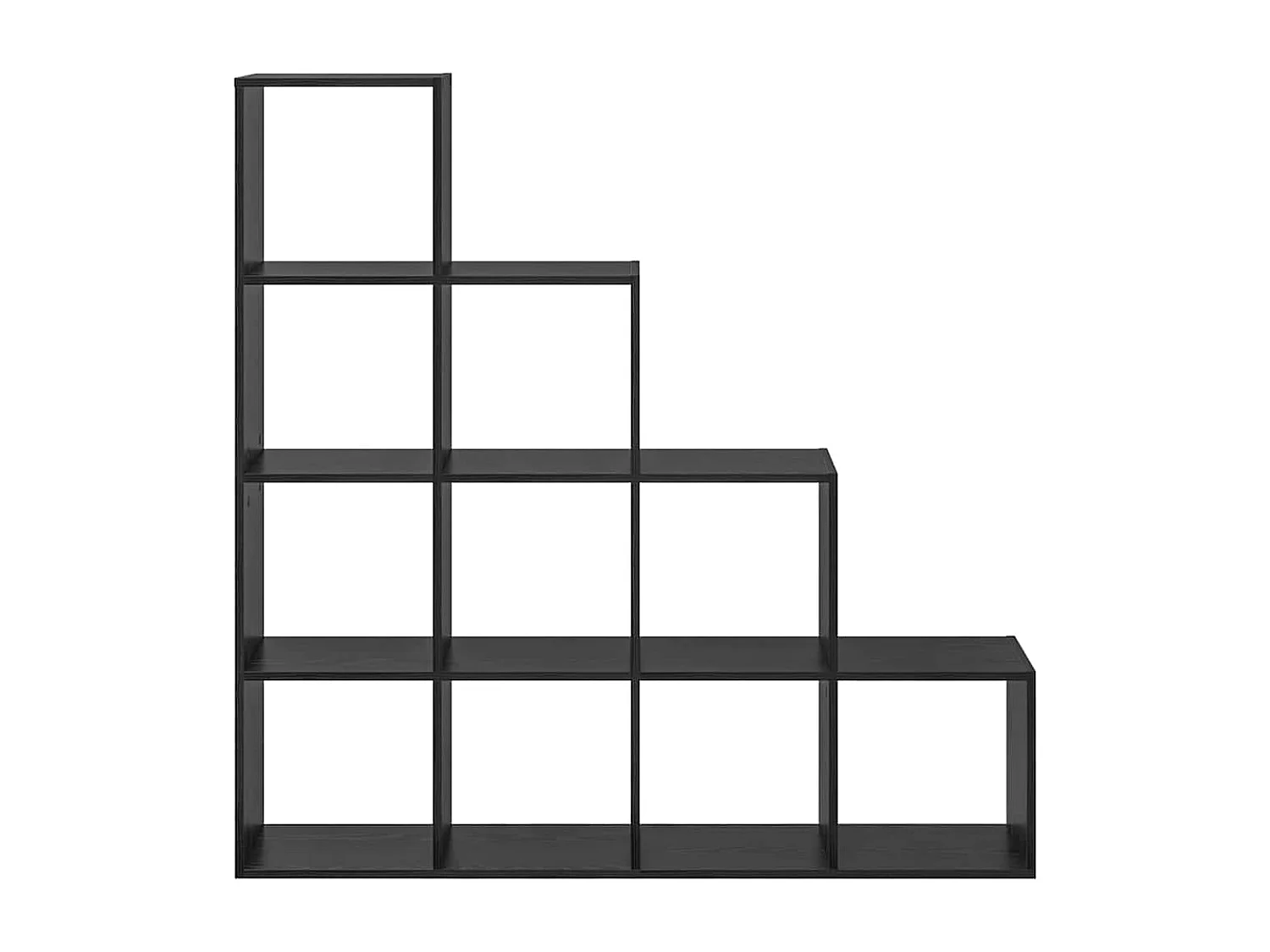 Cloison Bibliothèque Chêne noir 131.5 x 29 x 131.5 cm