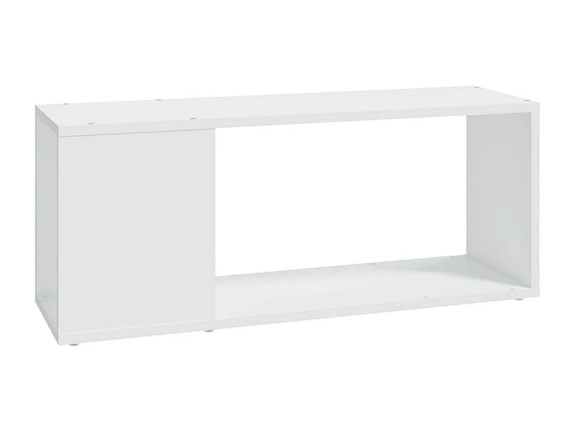 Meuble TV Blanc 80x24x32 cm Bois d'ingénierie