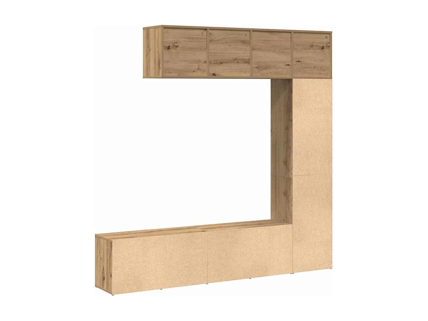 Bibliothèques 3 pcs chêne artisanal bois d'ingénierie