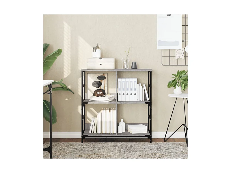 Bibliothèque sonoma gris 78,5x33x82 cm bois d'ingénierie