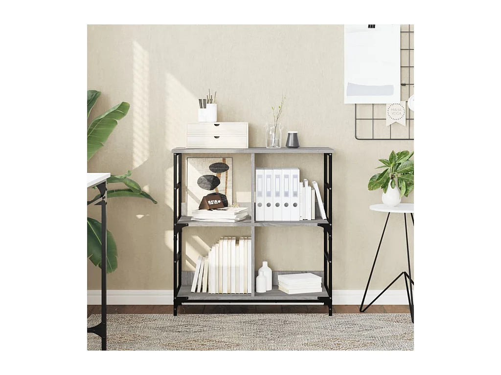 Bibliothèque sonoma gris 78,5x33x82 cm bois d'ingénierie