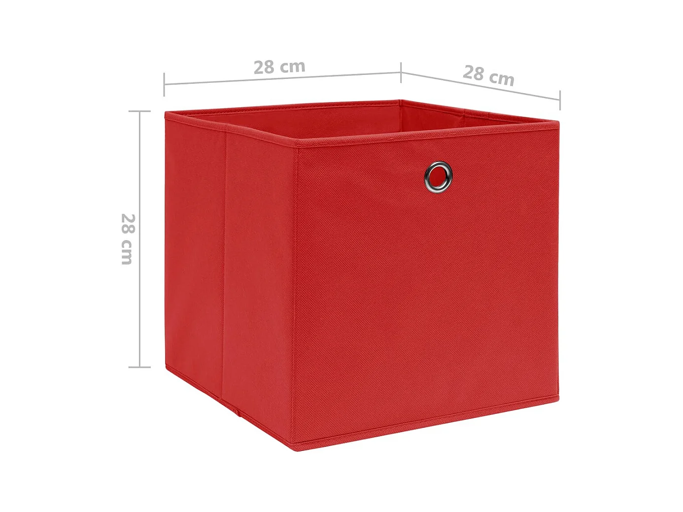 Boîtes de rangement 10 pcs Tissu intissé 28x28x28 cm Rouge