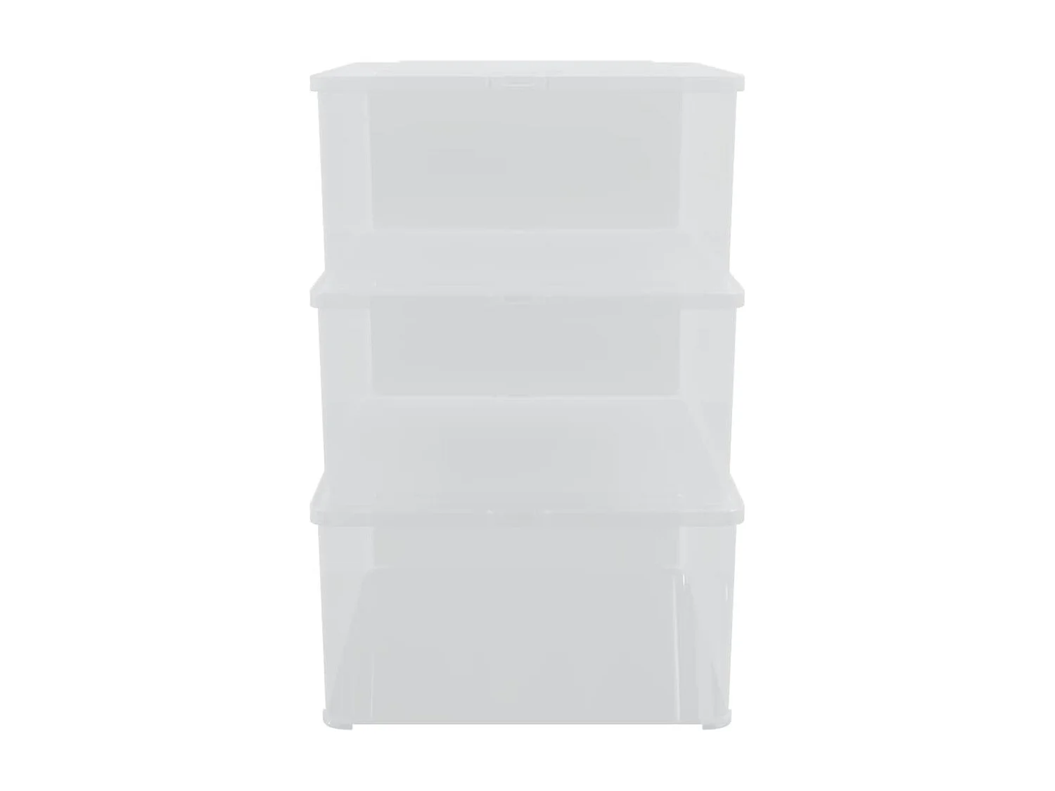 Scatole di plastica per la conservazione 3 pezzi 10 L impilabili