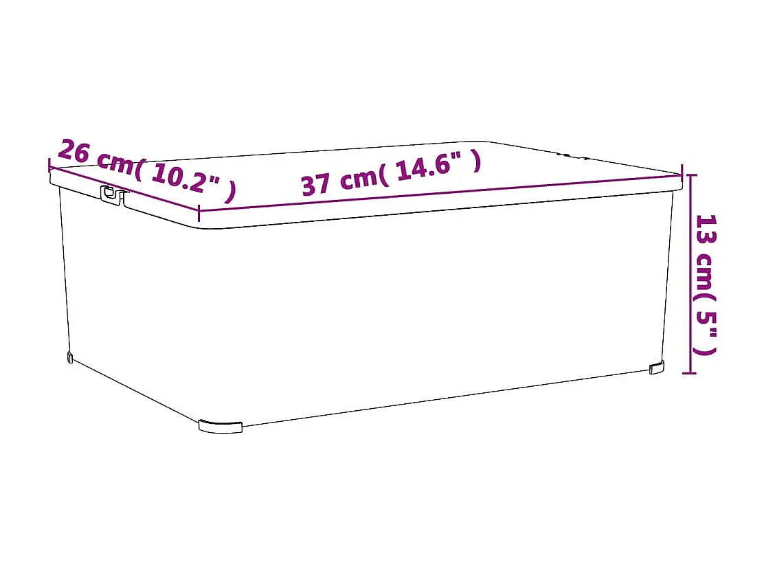 Boîtes de rangement en plastique 3 pcs 10 L empilables