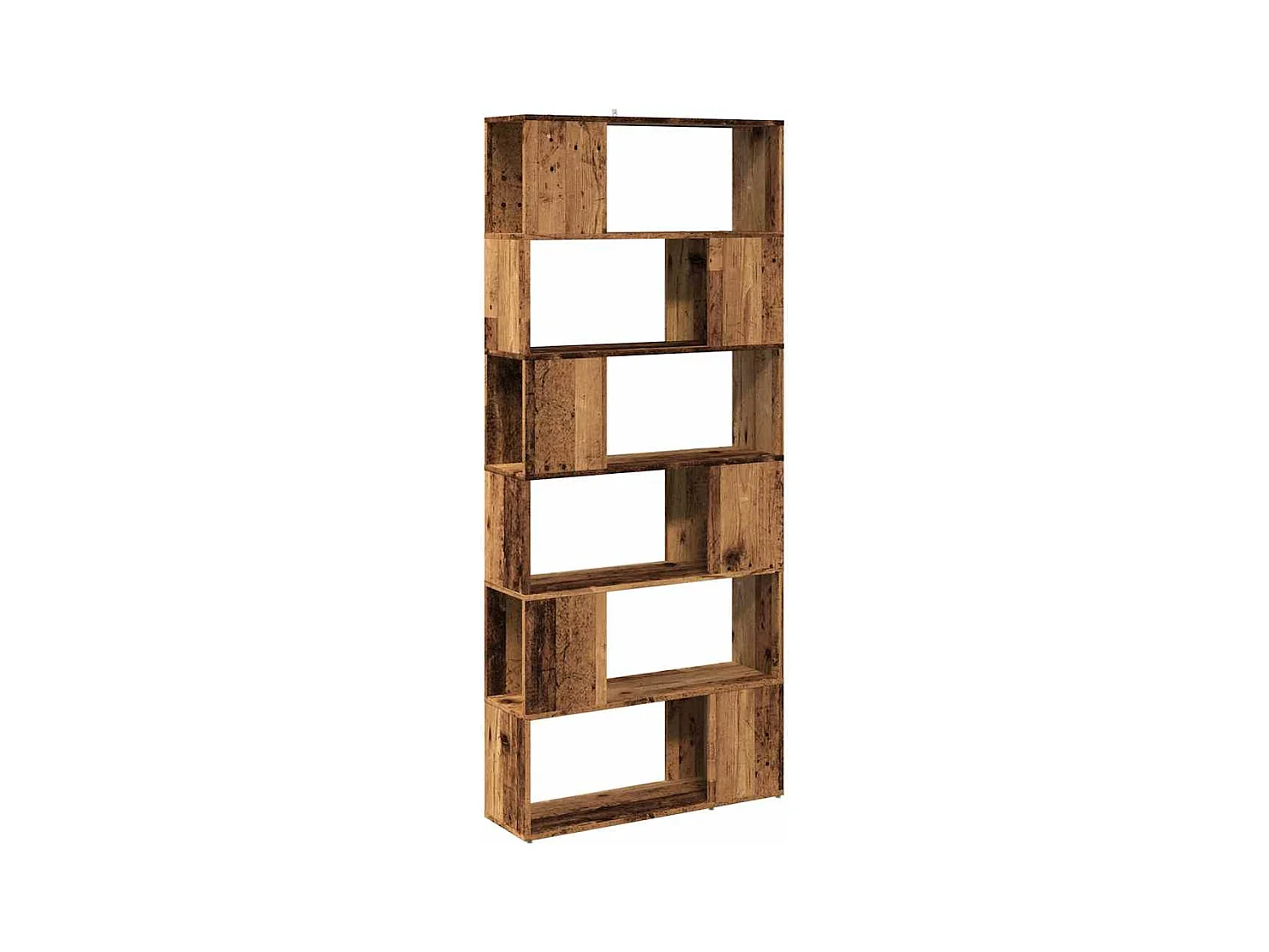 Bibliothèque/Séparateur de pièce vieux bois 80x24x186 cm