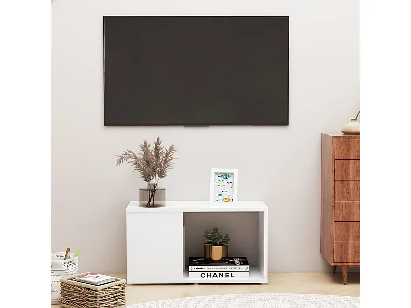 Mobile TV bianco 60x24x32 cm Legno ingegnerizzato