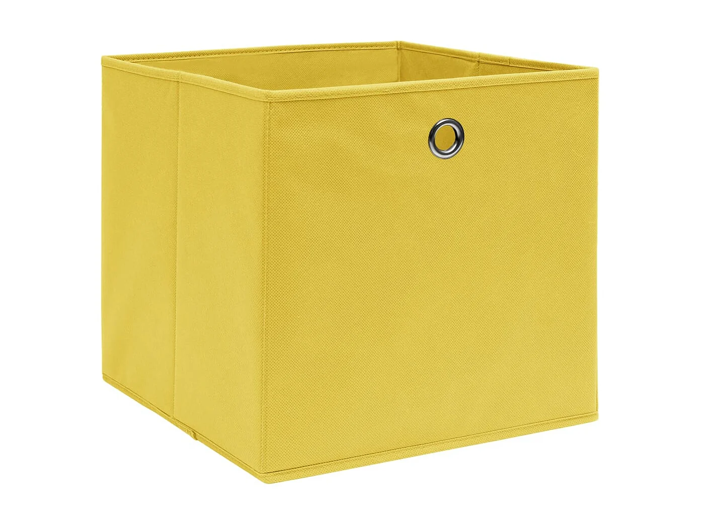 Boîtes de rangement 10 pcs Jaune 32x32x32 cm Tissu