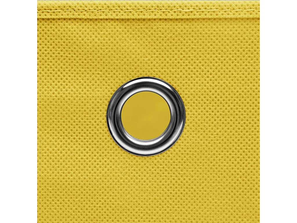 Boîtes de rangement 10 pcs Jaune 32x32x32 cm Tissu