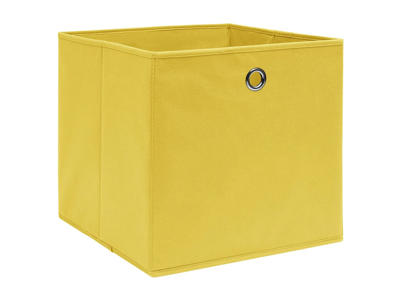 Scatole portaoggetti 10 pezzi Tessuto non tessuto 28x28x28 cm Giallo
