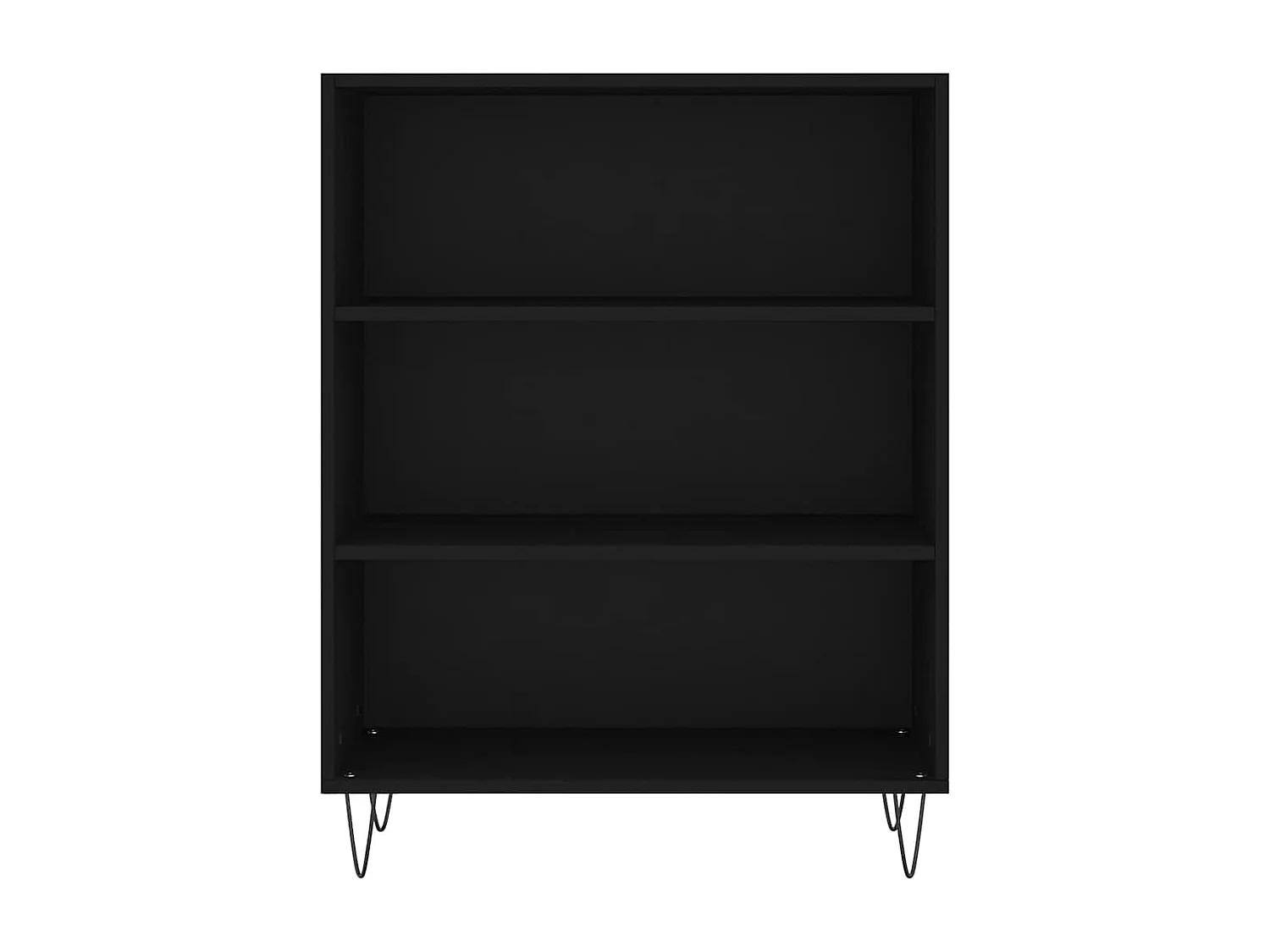 Zwarte boekenkast 69,5x32,5x90 cm bewerkt hout