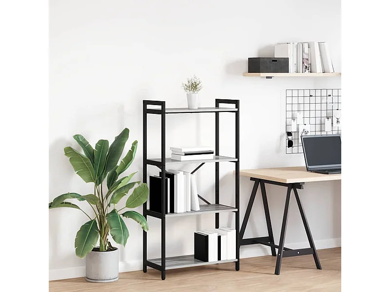 Libreria Sonoma Grey 60 x 30 x 118 cm in legno ingegnerizzato