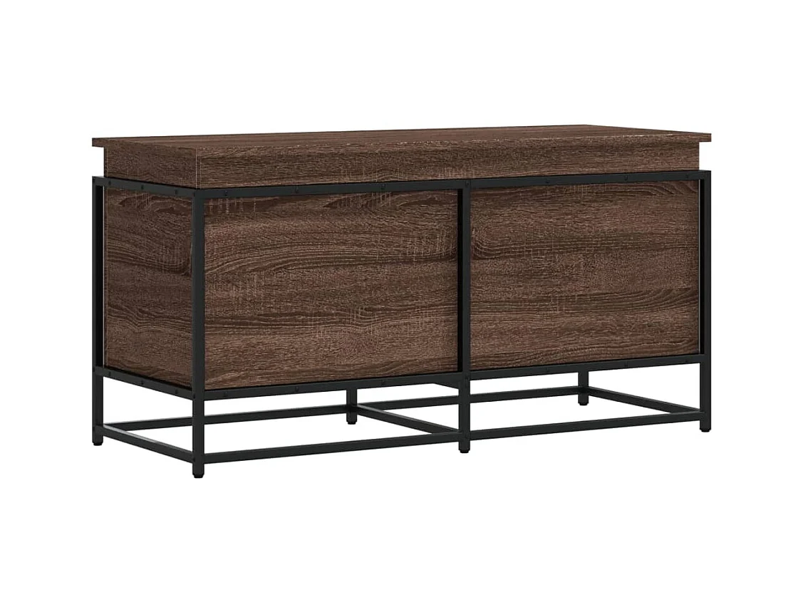 Boîte de rangement avec couvercle chêne marron bois ingénierie