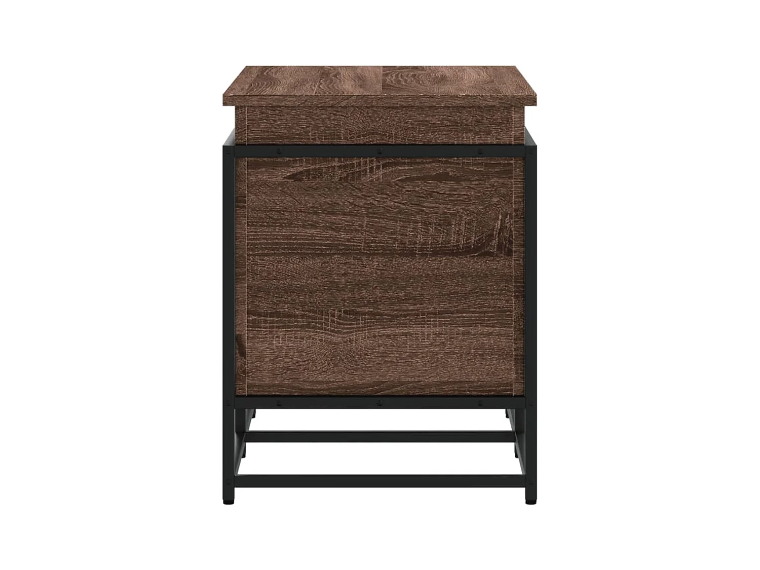 Boîte de rangement avec couvercle chêne marron bois ingénierie