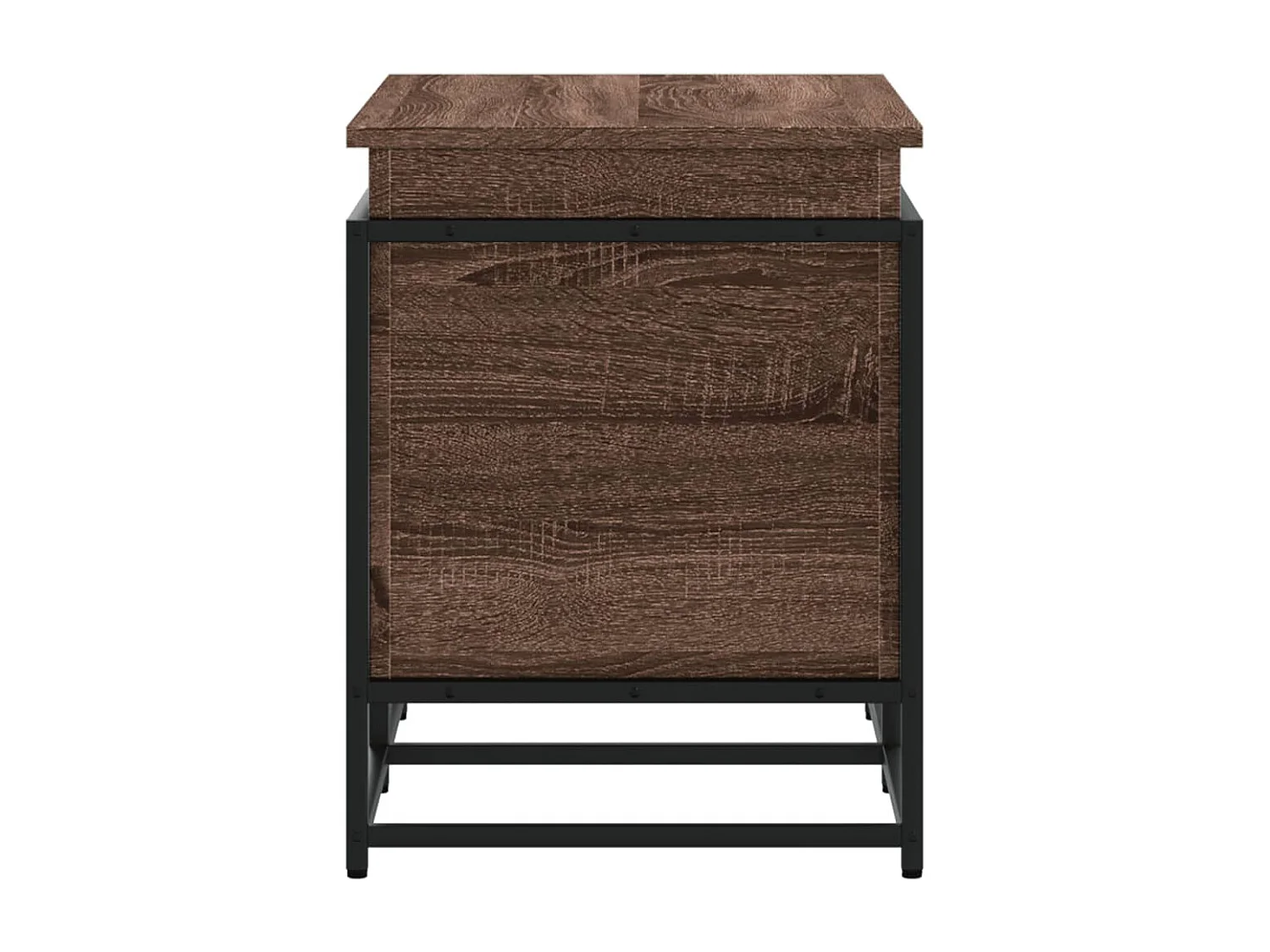 Boîte de rangement avec couvercle chêne marron bois ingénierie