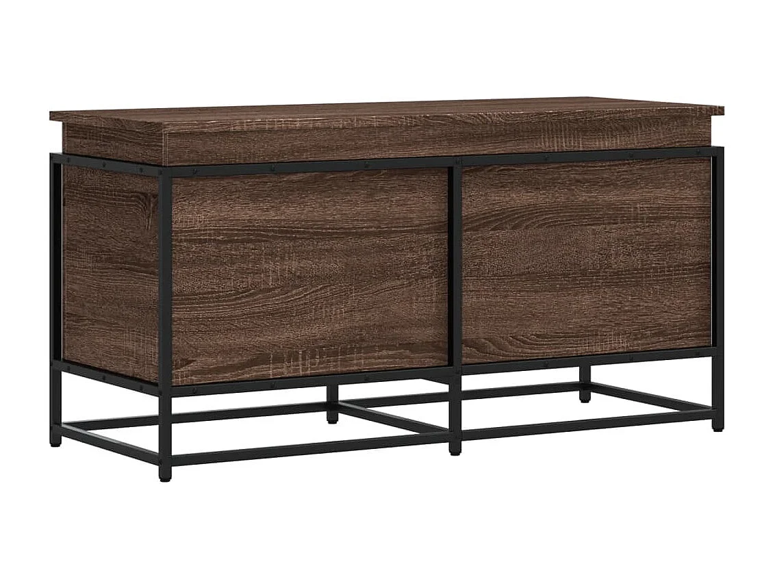 Boîte de rangement avec couvercle chêne marron bois ingénierie