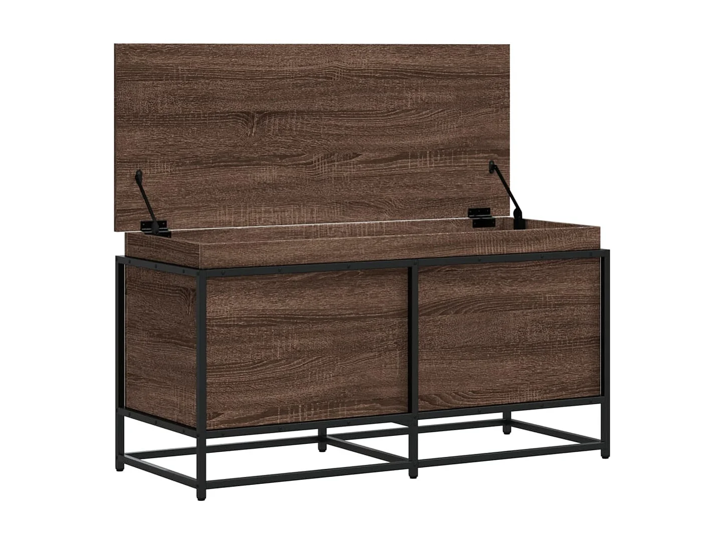 Boîte de rangement avec couvercle chêne marron bois ingénierie