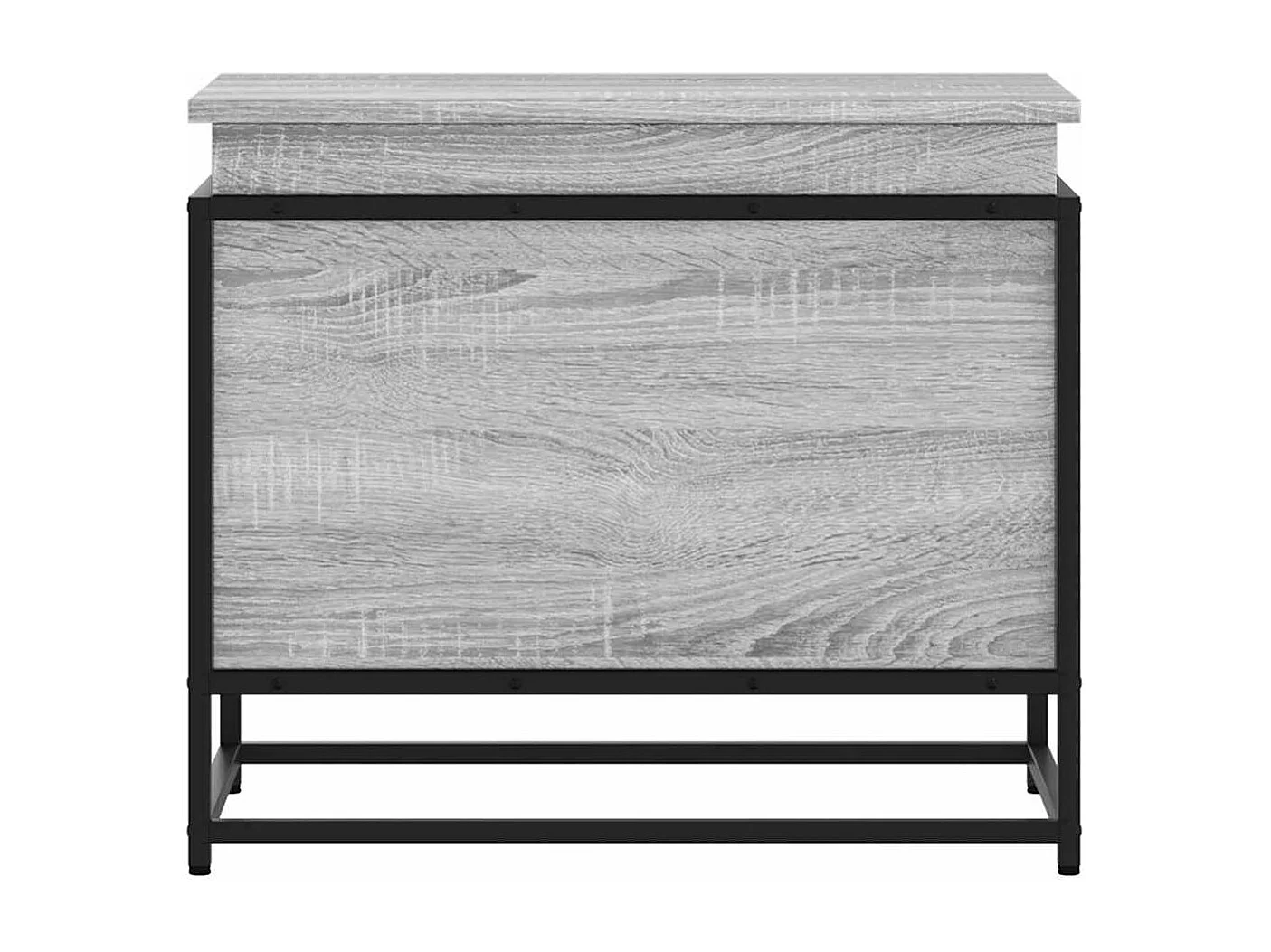 Boîte de rangement avec couvercle sonoma gris bois d'ingénierie