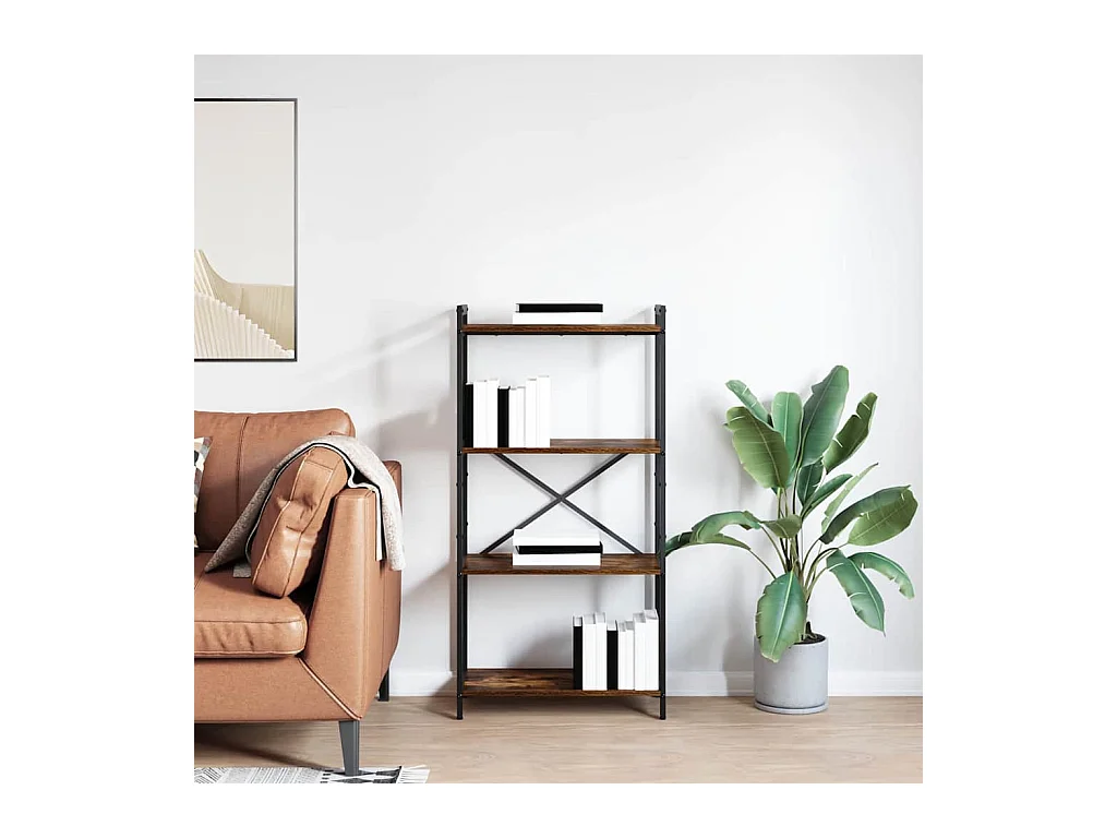 Bibliothèque Chêne fumé 60 x 30 x 118 cm Bois d'ingénierie