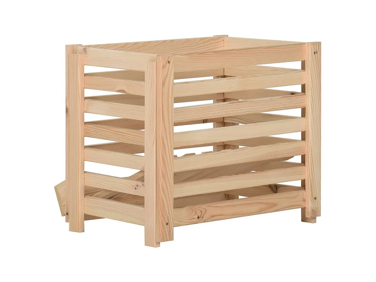 Boîte à pommes de terre 60x40x50 cm Bois de pin solide