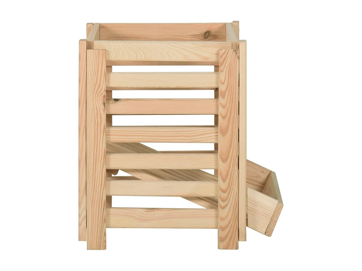 Boîte à pommes de terre 60x40x50 cm Bois de pin solide