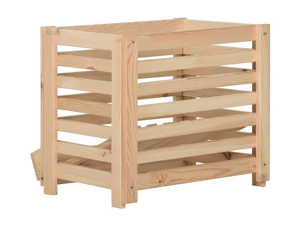 Boîte à pommes de terre 60x40x50 cm Bois de pin solide