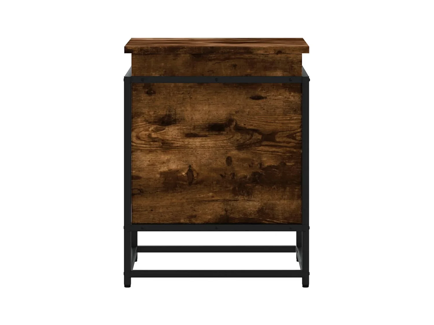 Boîte de rangement avec couvercle chêne fumé bois d'ingénierie