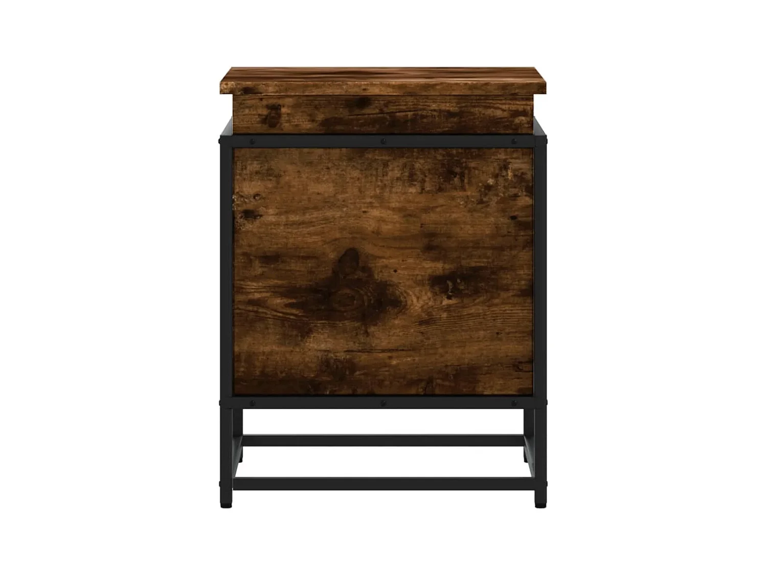 Boîte de rangement avec couvercle chêne fumé bois d'ingénierie