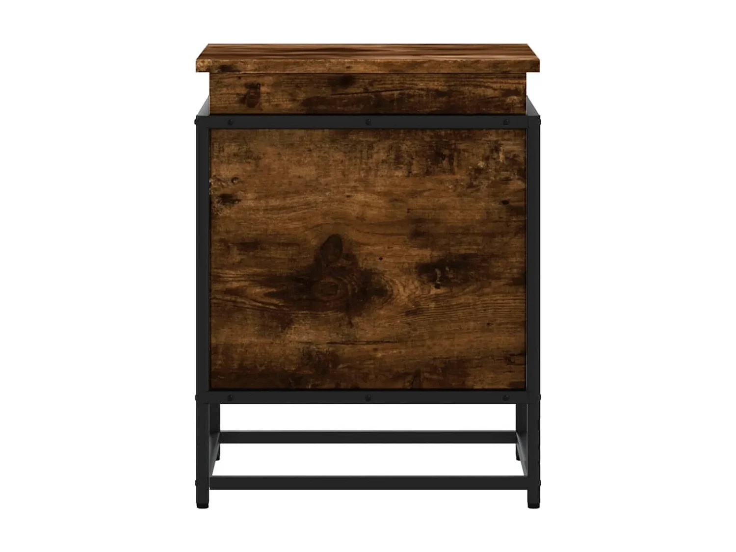 Boîte de rangement avec couvercle chêne fumé bois d'ingénierie