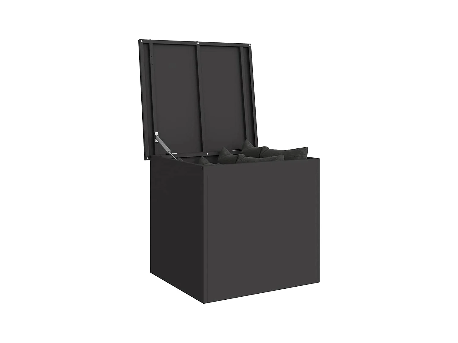 Boîte de Rangement Extérieure Noir 55 x 50.5 x 50 cm