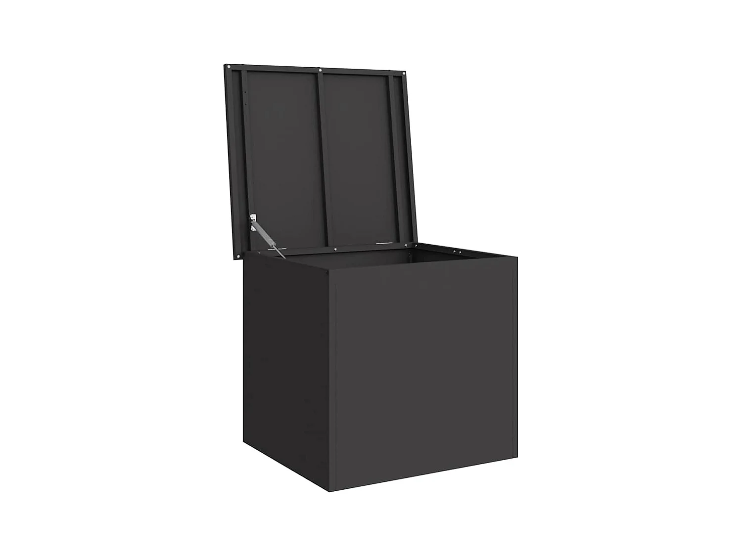 Boîte de Rangement Extérieure Noir 55 x 50.5 x 50 cm