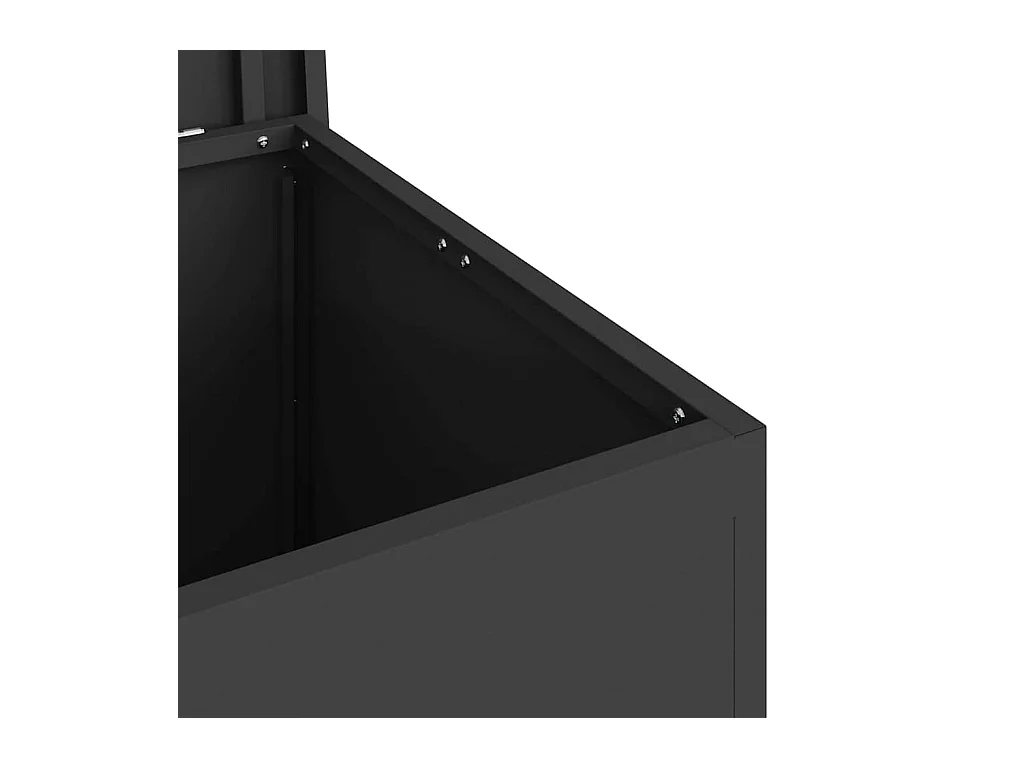 Boîte de Rangement Extérieure Noir 55 x 50.5 x 50 cm