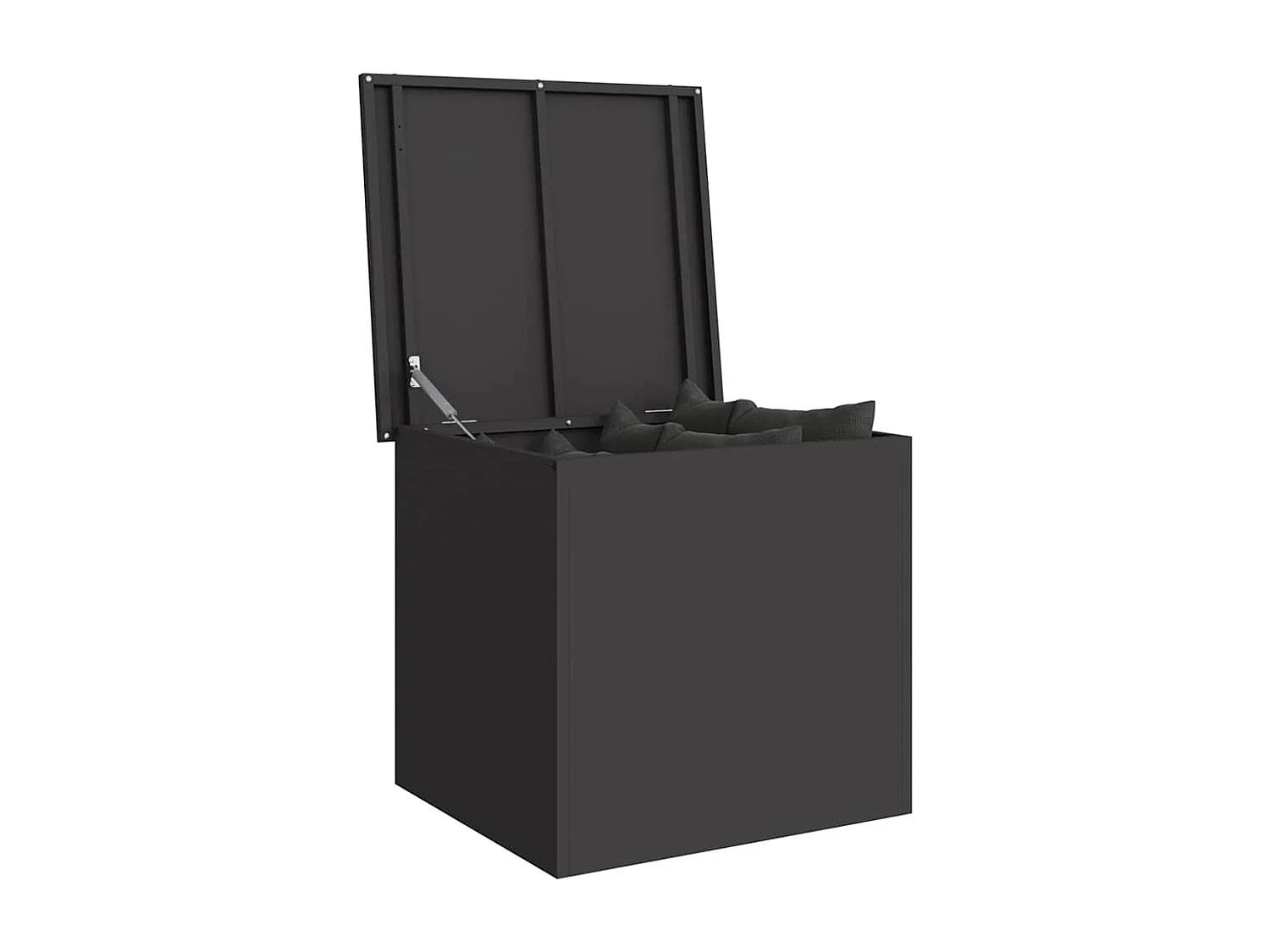 Boîte de Rangement Extérieure Noir 55 x 50.5 x 50 cm