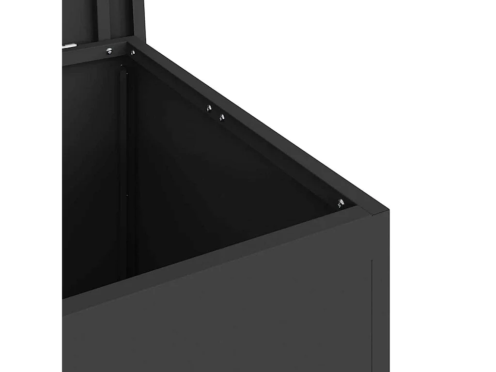 Boîte de Rangement Extérieure Noir 55 x 50.5 x 50 cm