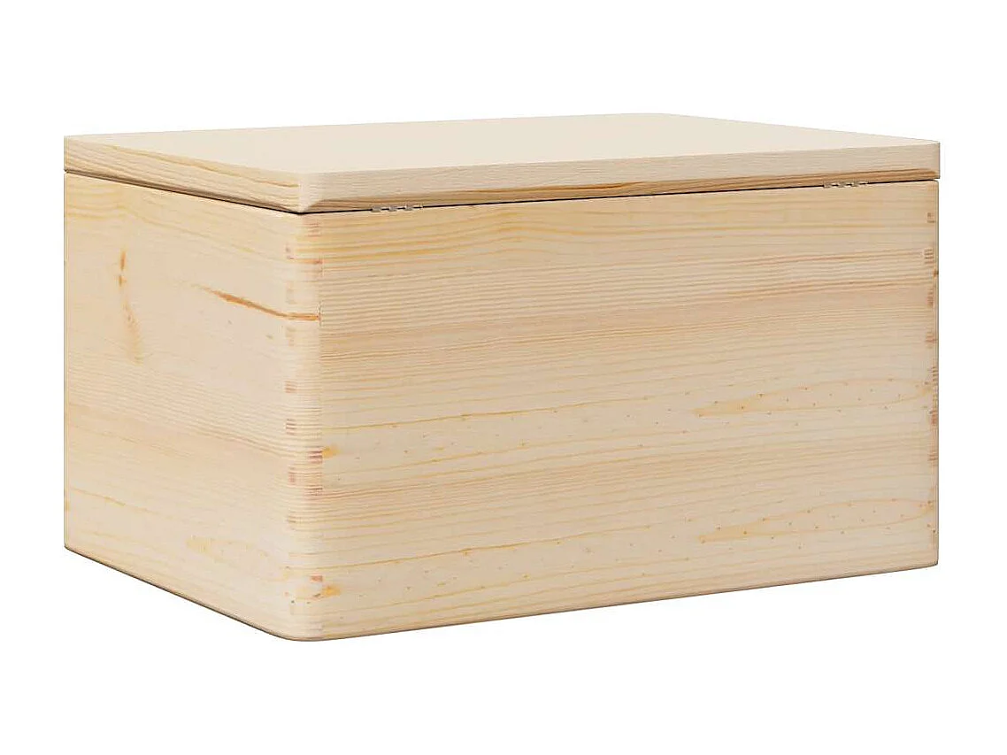 Boîte en bois avec couvercle 40x30x23 cm bois de pin massif