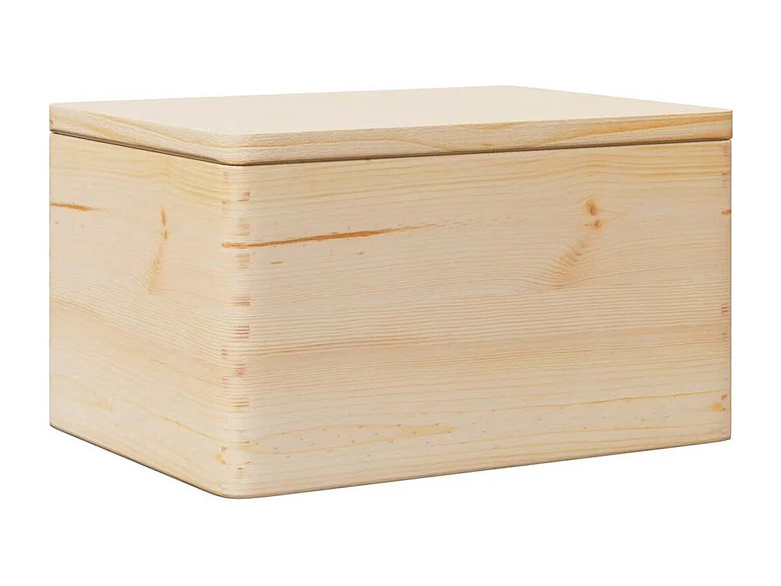 Boîte en bois avec couvercle 40x30x23 cm bois de pin massif