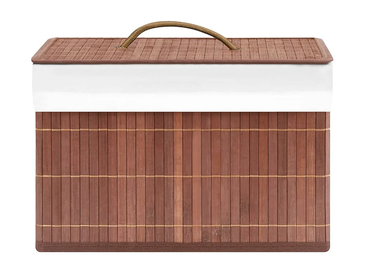 Boîtes de rangement en bambou 4 pcs Marron