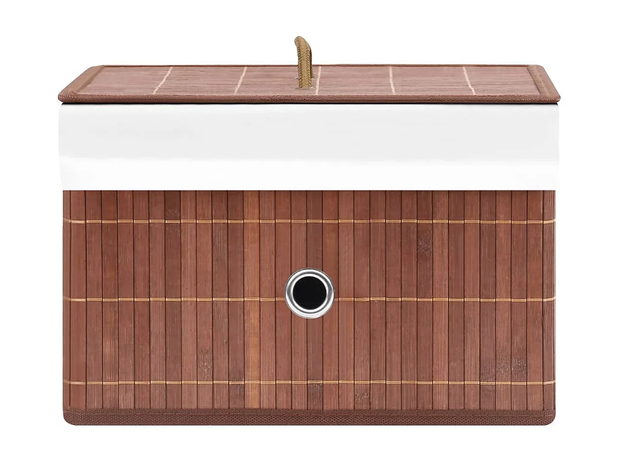 Boîtes de rangement en bambou 4 pcs Marron