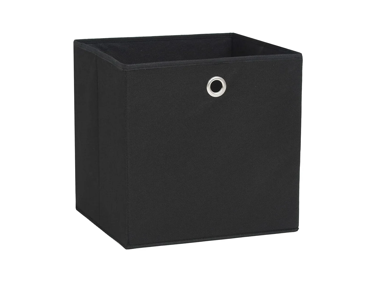 Boîtes de rangement 10 pcs Tissu intissé 28x28x28 cm Noir