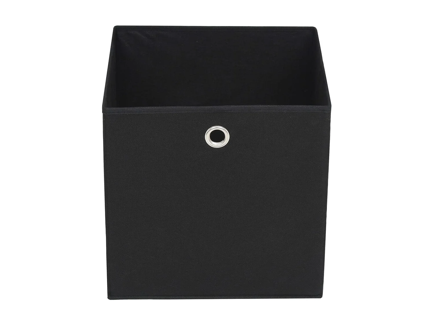 Scatole portaoggetti 10 pezzi Tessuto non tessuto 28x28x28 cm Nero