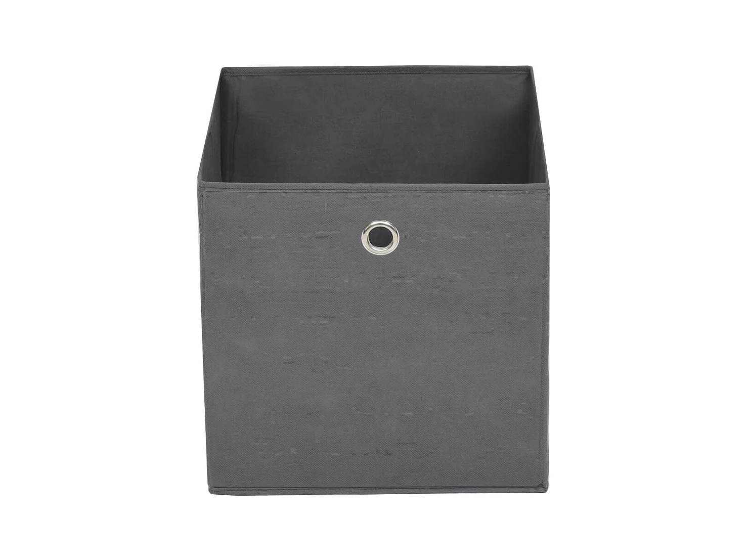 Boîtes de rangement 10 pcs Tissu intissé 28x28x28 cm Gris