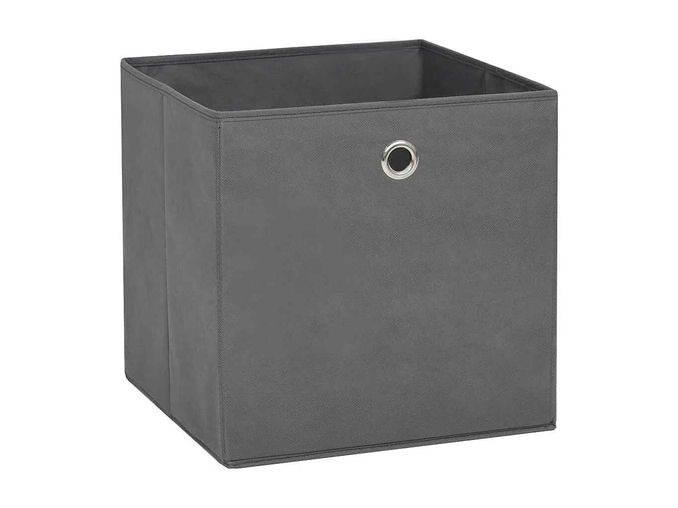 Boîtes de rangement 10 pcs Tissu intissé 28x28x28 cm Gris