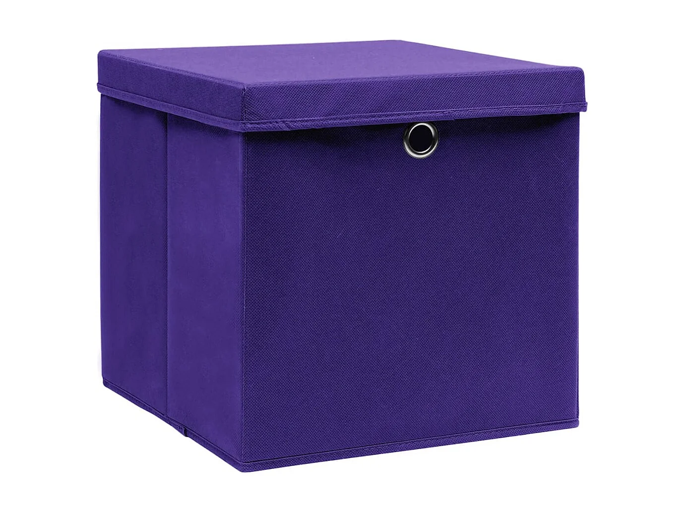 Boîtes de rangement avec couvercles 4 pcs 28x28x28 cm Violet