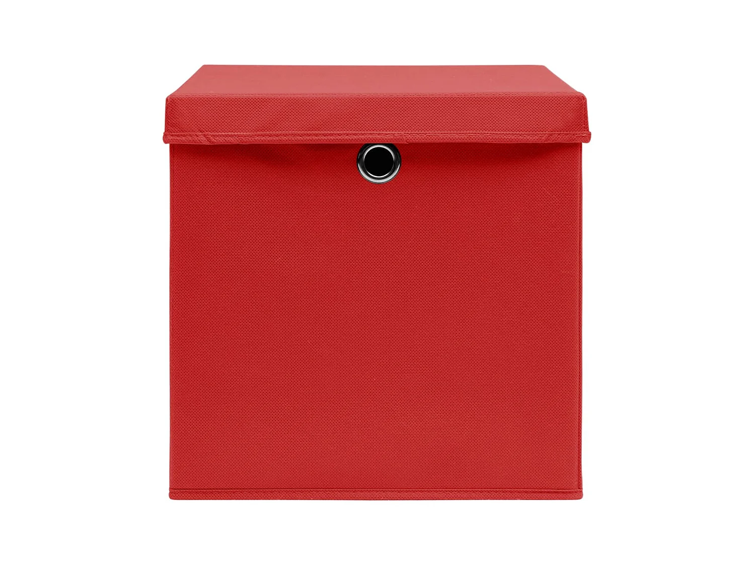 Boîtes de rangement avec couvercles 4 pcs 28x28x28 cm Rouge