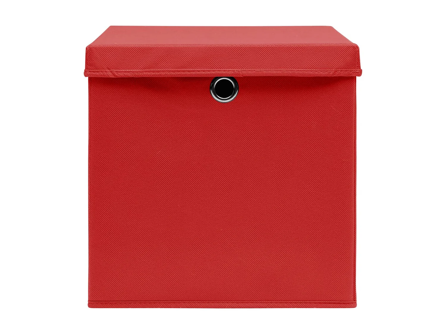 Boîtes de rangement avec couvercles 4 pcs 28x28x28 cm Rouge