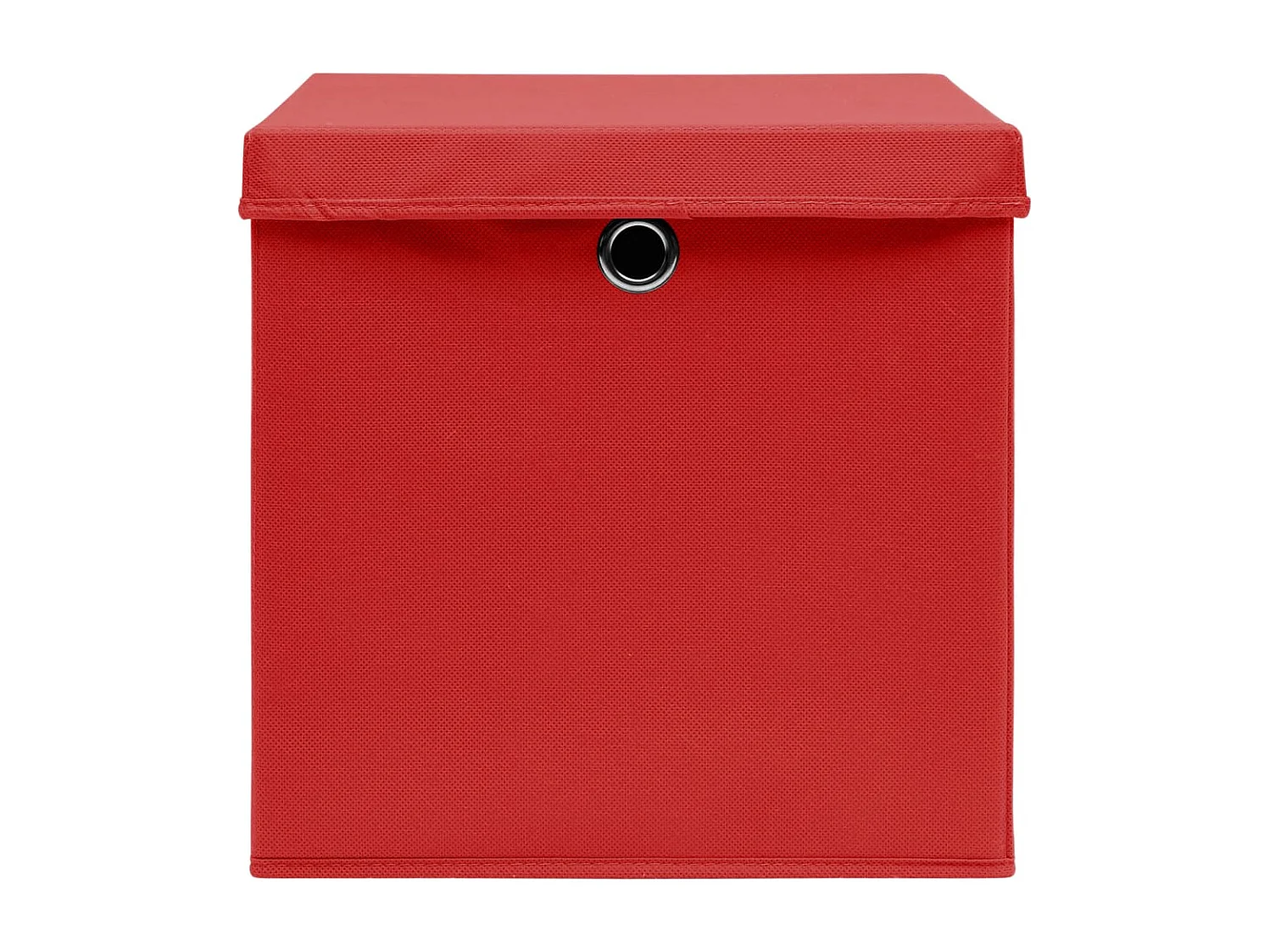 Boîtes de rangement avec couvercles 4 pcs 28x28x28 cm Rouge