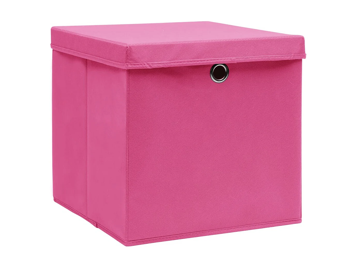 Boîtes de rangement avec couvercles 10pcs Rose 32x32x32cm Tissu