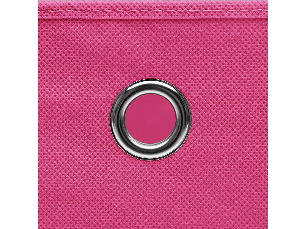 Boîtes de rangement avec couvercles 10pcs Rose 32x32x32cm Tissu