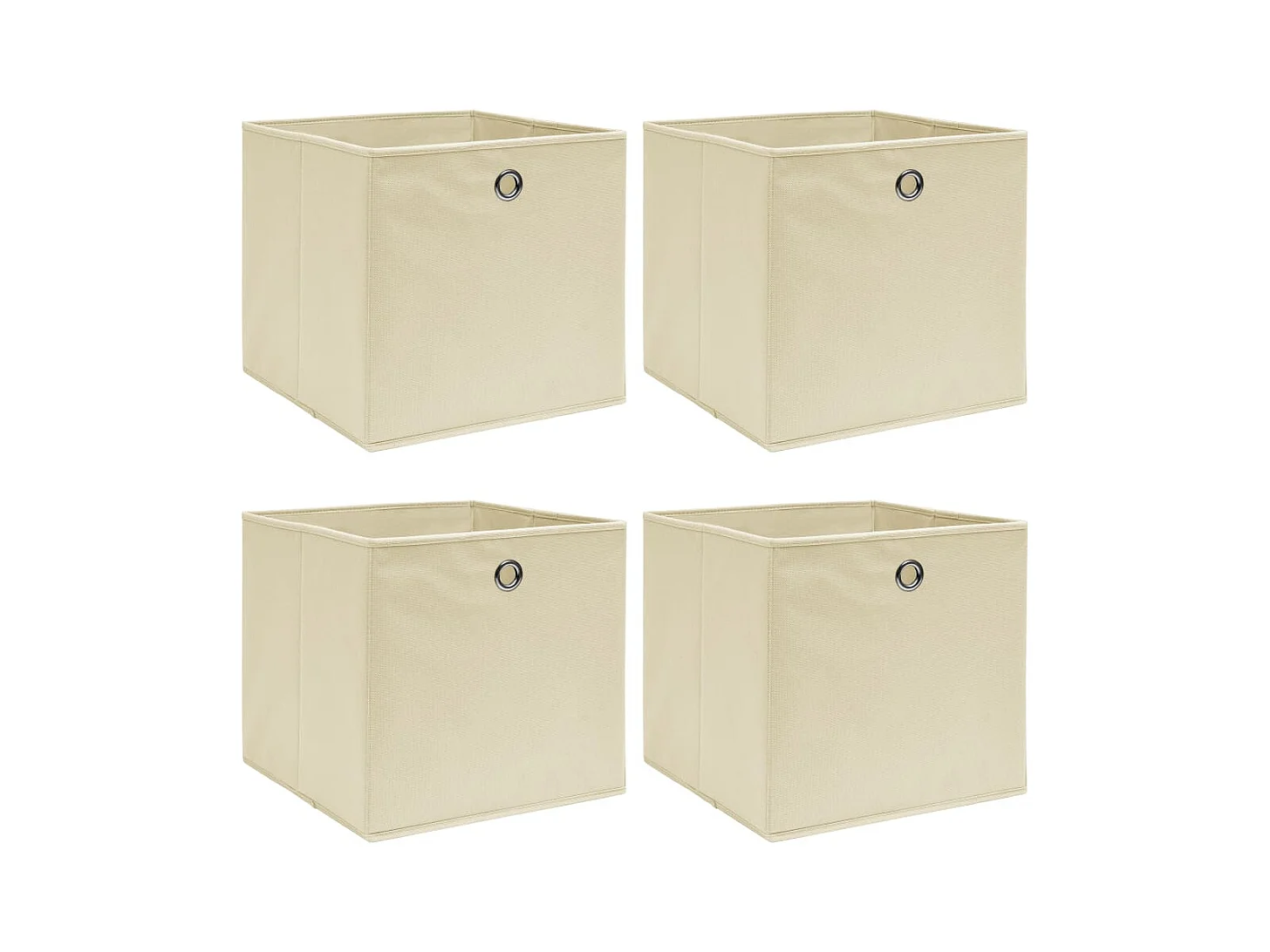 Opbergdozen 4 stuks Crème 32x32x32 cm Stof